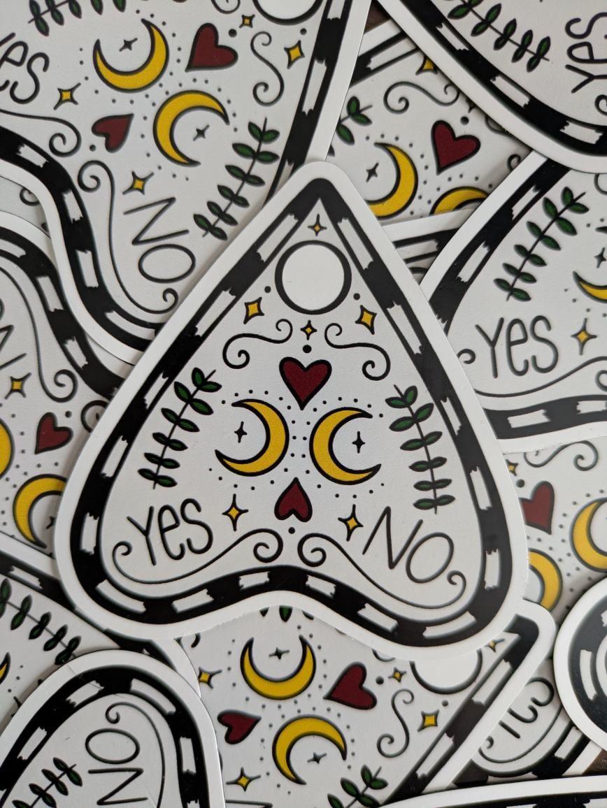 🌙🖤 Aimant à frigo "planchette ouija" 🖤🌙