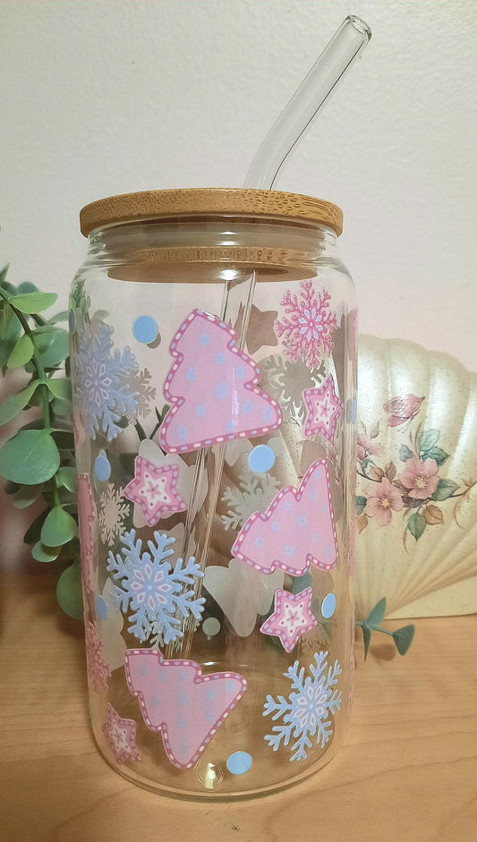 ☕️💗Verre à café "Dreaming of a pink Christmas"💗☕️