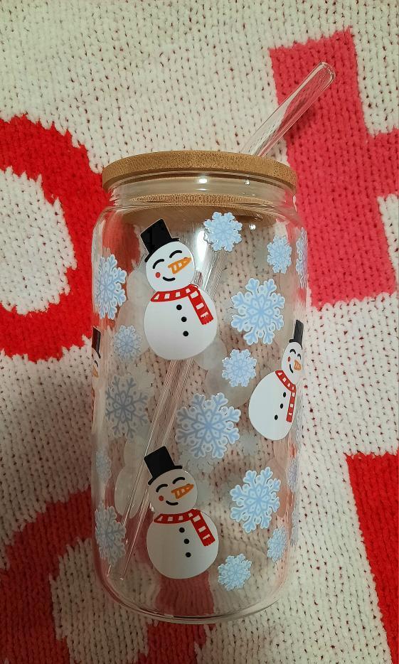 ☕️☃️Verre à café "Bonhomme de neige"☃️☕️