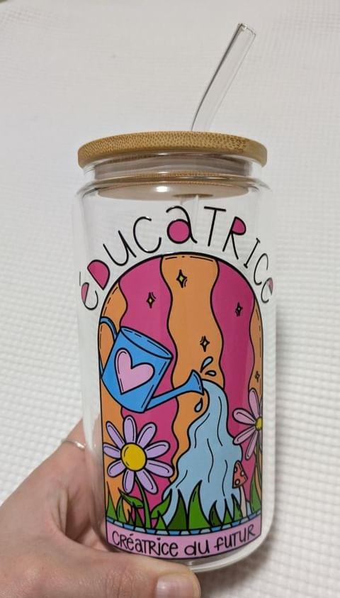 👭🌻Verre "Éducatrice-créatrice du futur"🌻👭