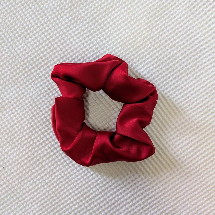 Chouchou satin rouge